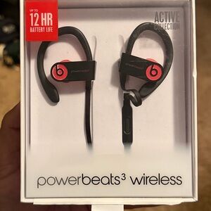 Powerbeats3 Wireless Earphones - Black and Red